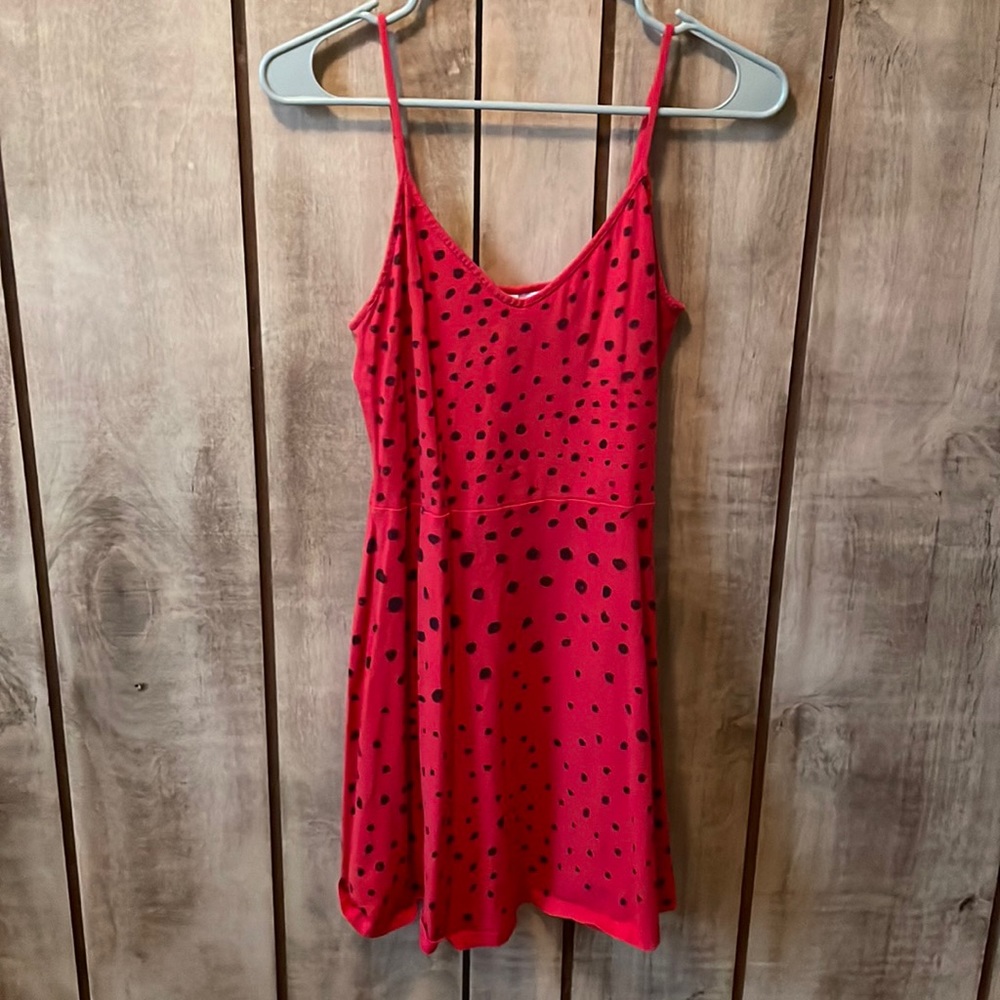 Red mini dress